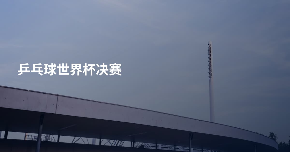 乒乓球世界杯决赛