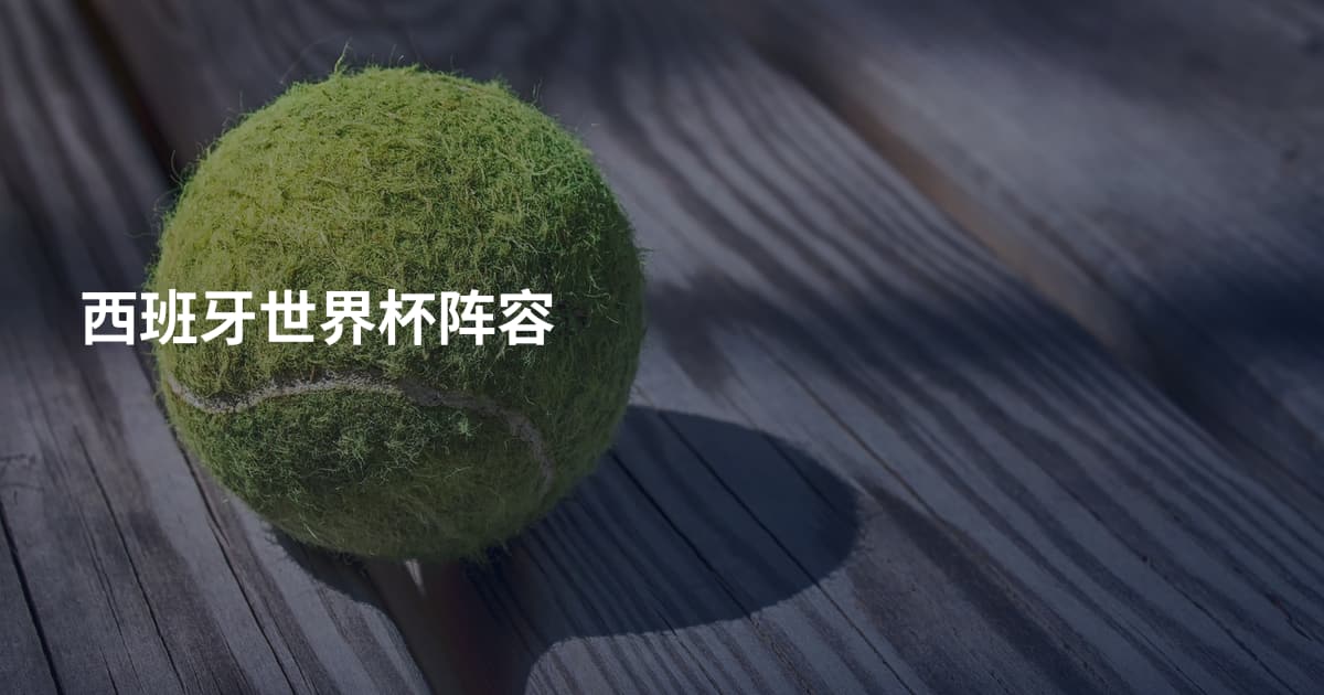 西班牙世界杯阵容