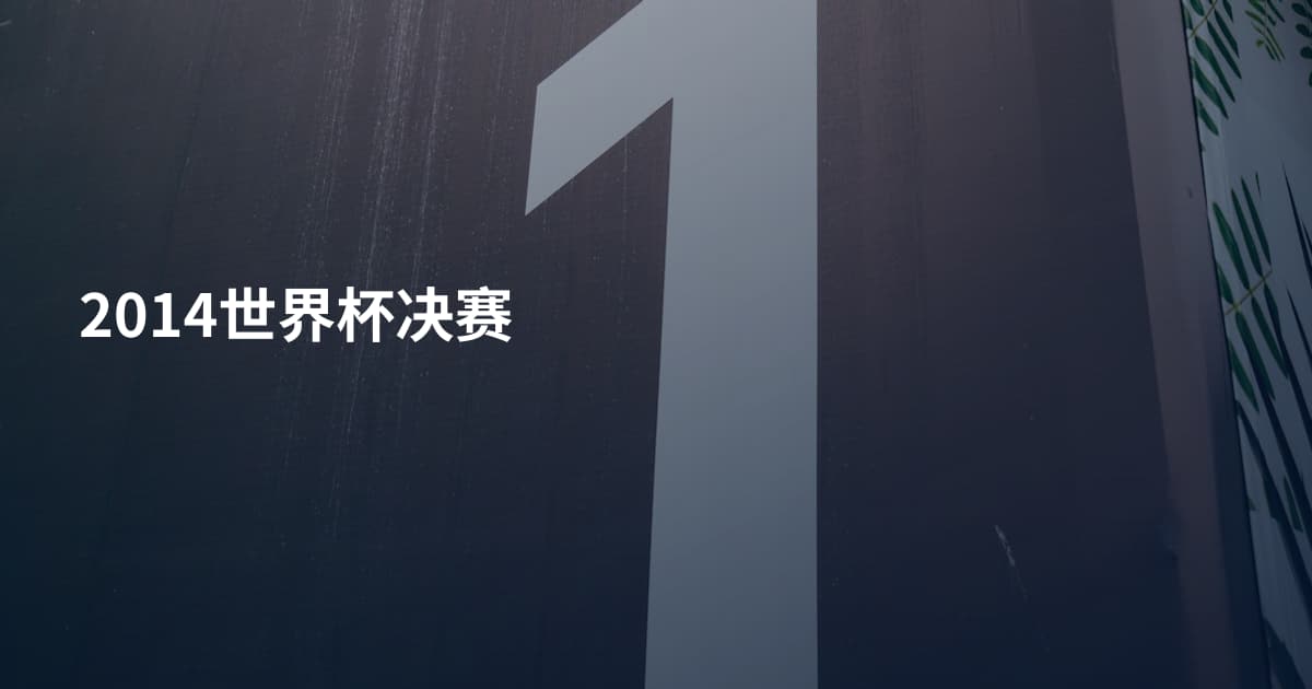 2014世界杯决赛