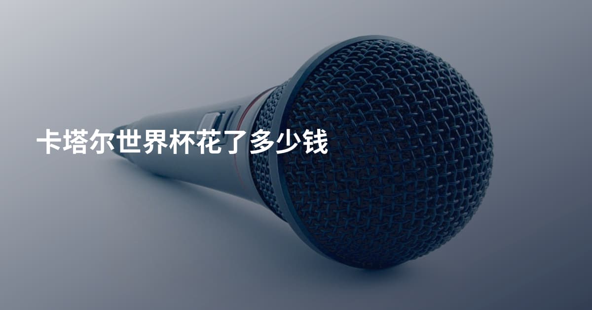 卡塔尔世界杯花了多少钱