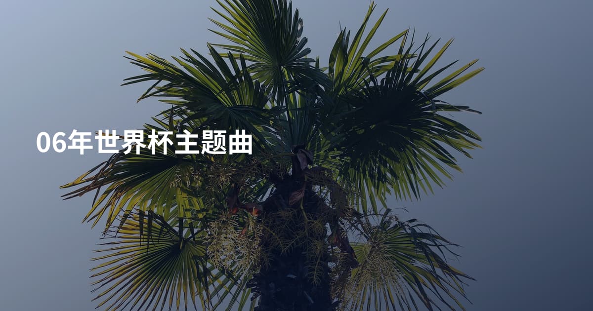 06年世界杯主题曲
