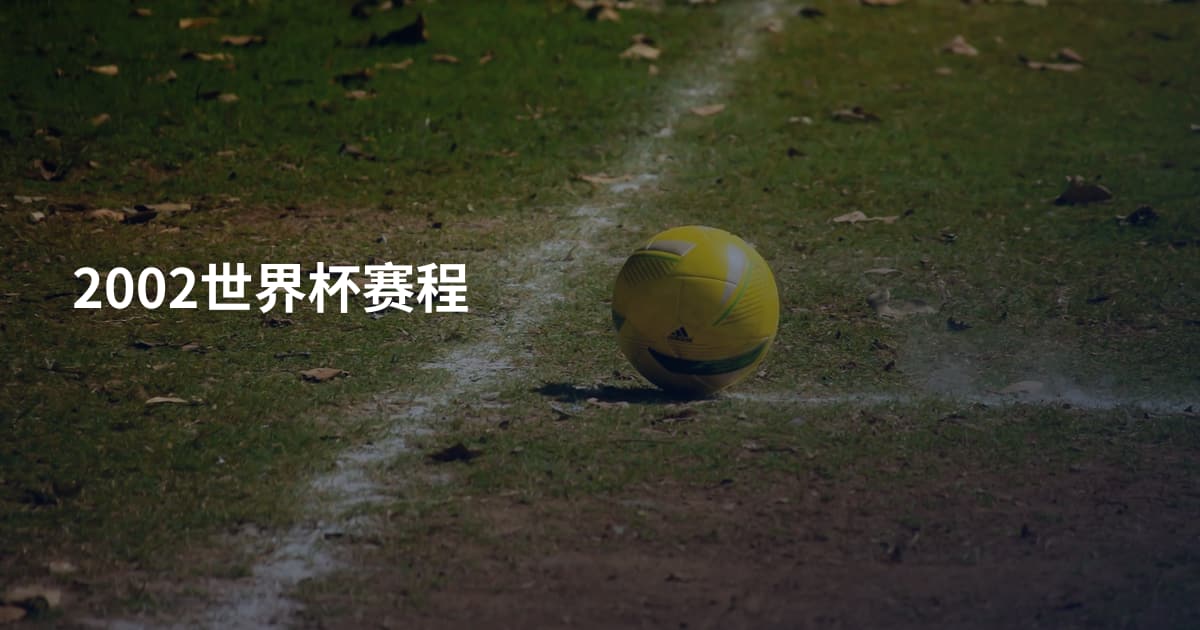 2002世界杯赛程