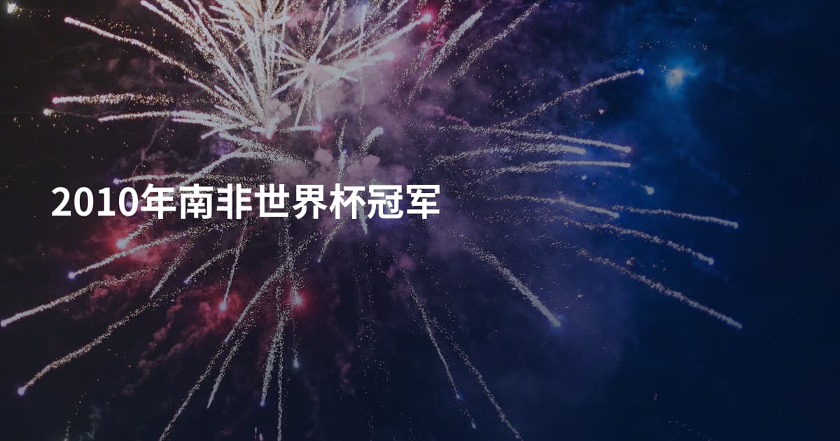 2010年南非世界杯冠军