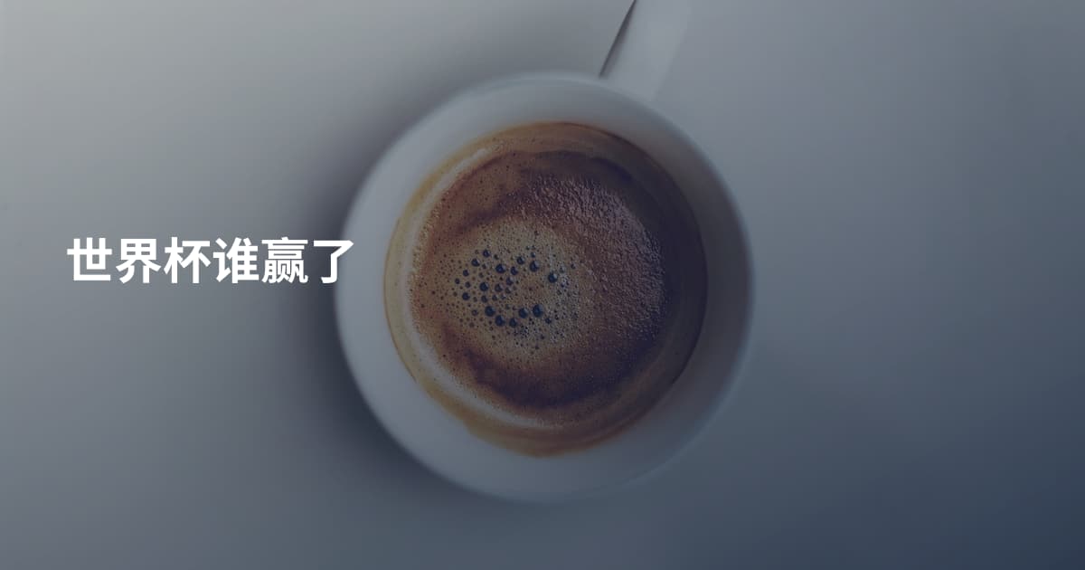 世界杯谁赢了