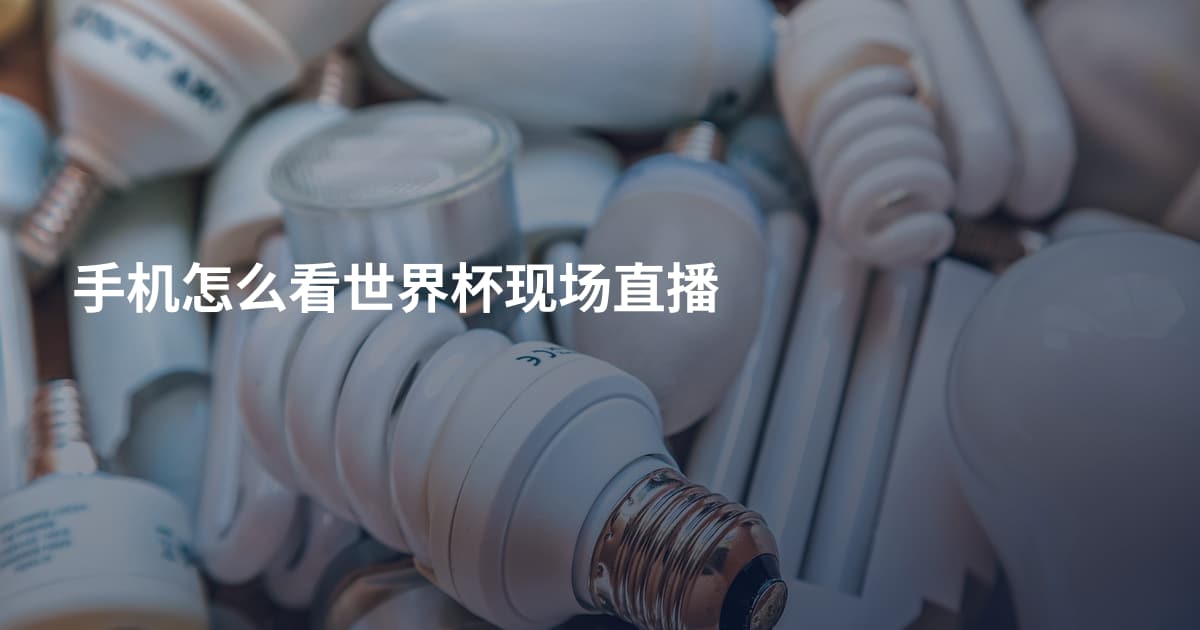 手机怎么看世界杯现场直播