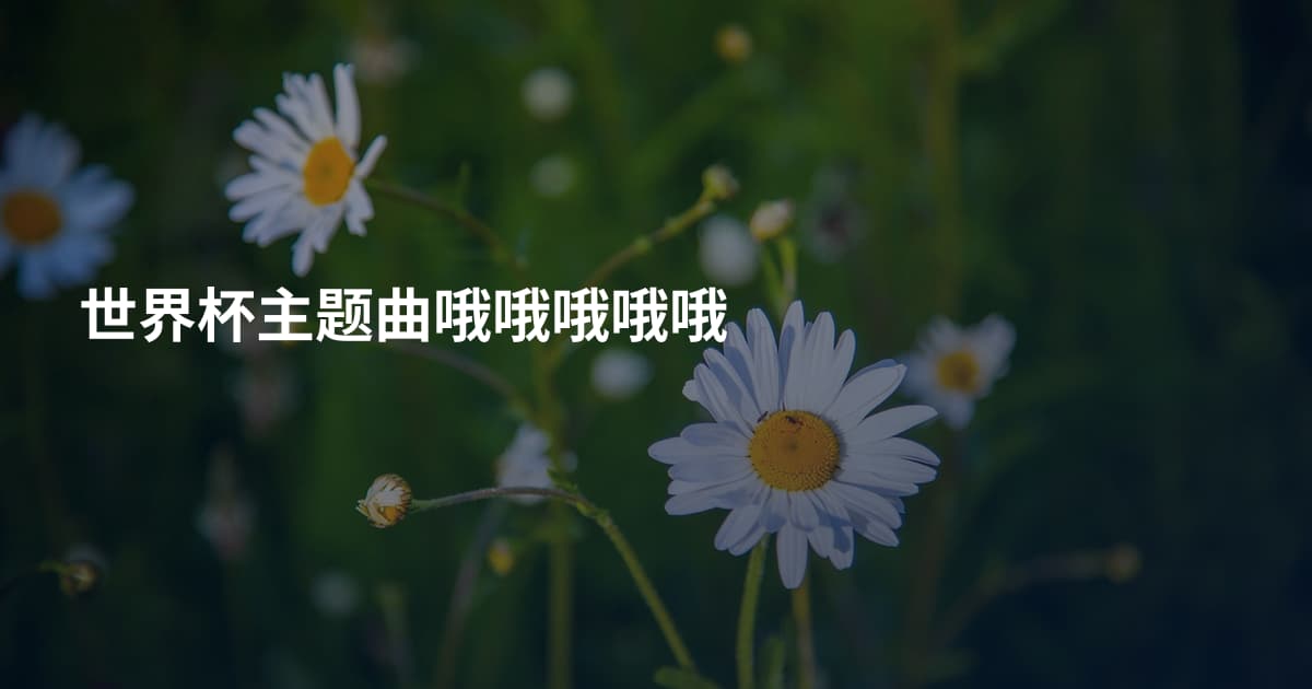 世界杯主题曲哦哦哦哦哦