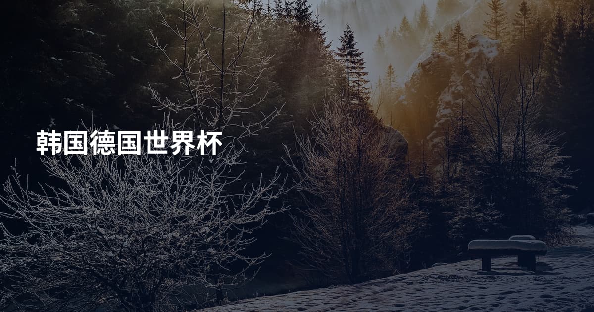 韩国德国世界杯