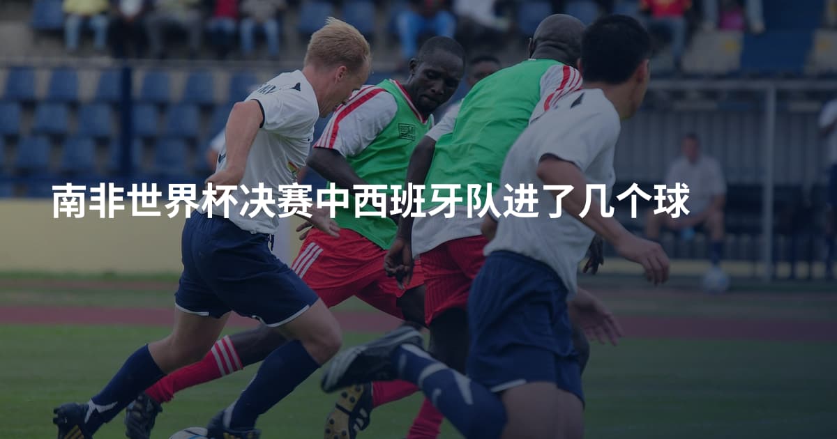南非世界杯决赛中西班牙队进了几个球