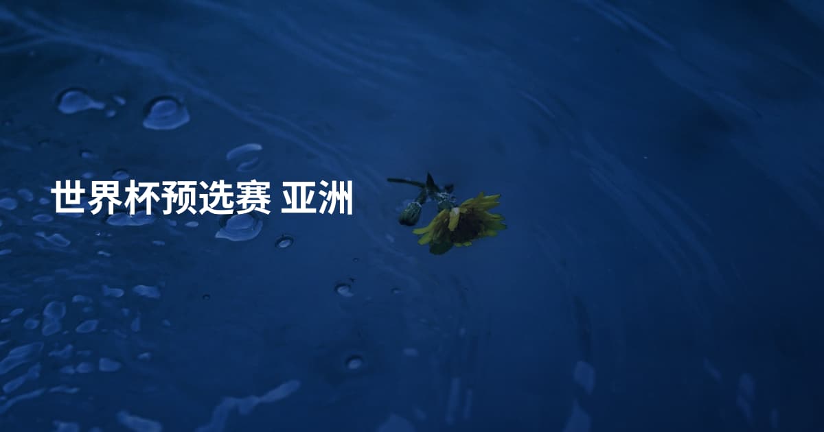 世界杯预选赛 亚洲