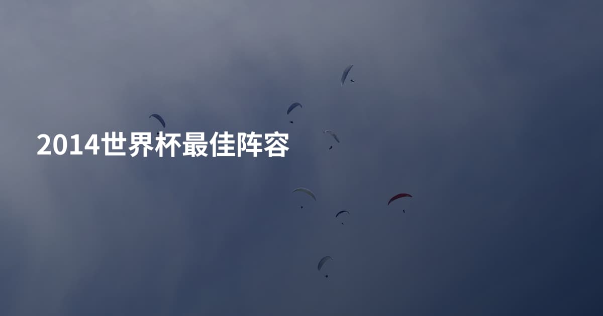 2014世界杯最佳阵容