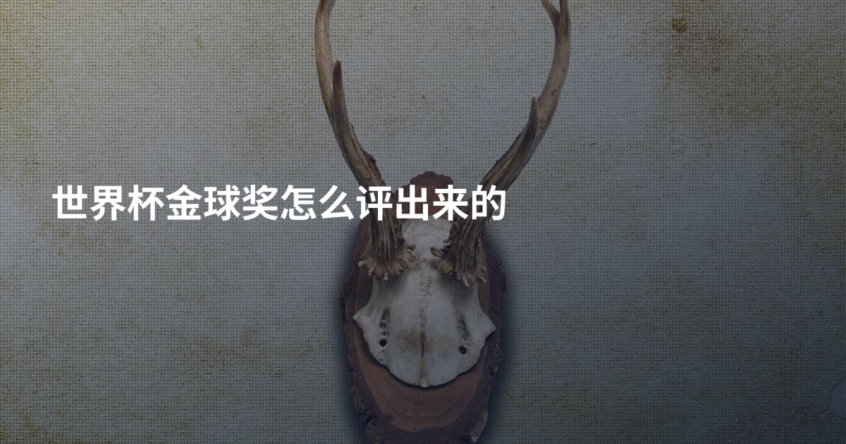 世界杯金球奖怎么评出来的