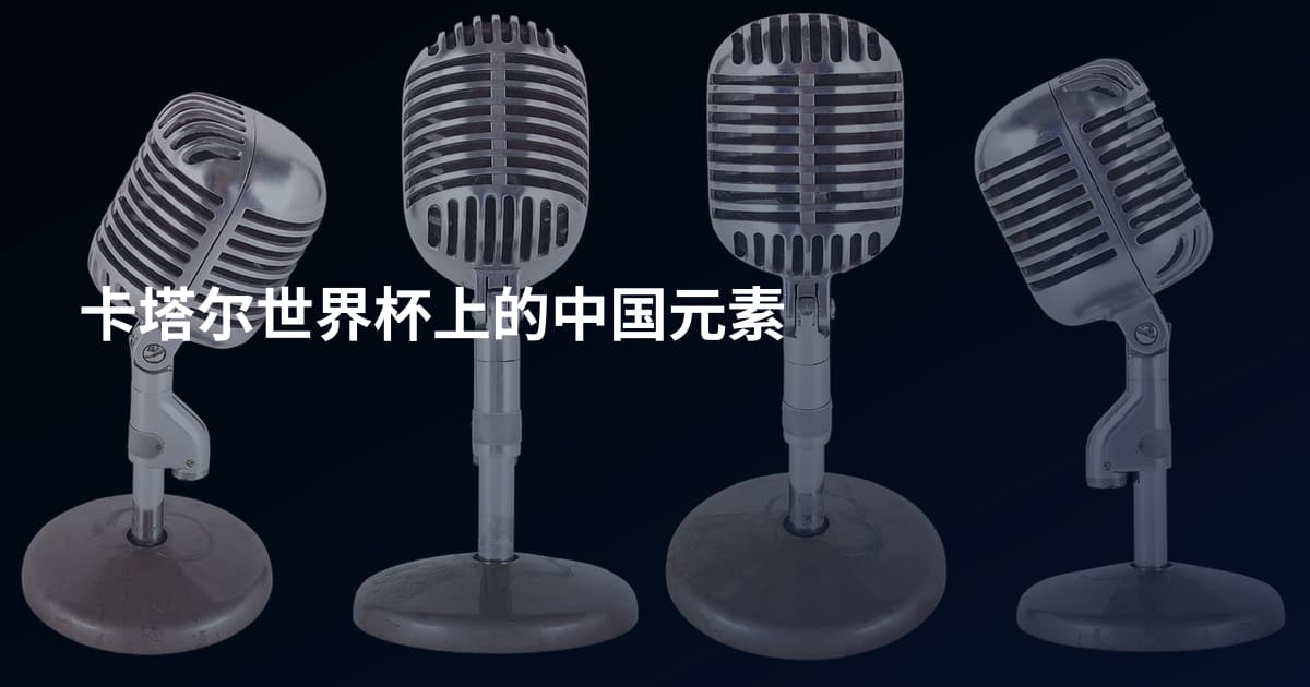 卡塔尔世界杯上的中国元素