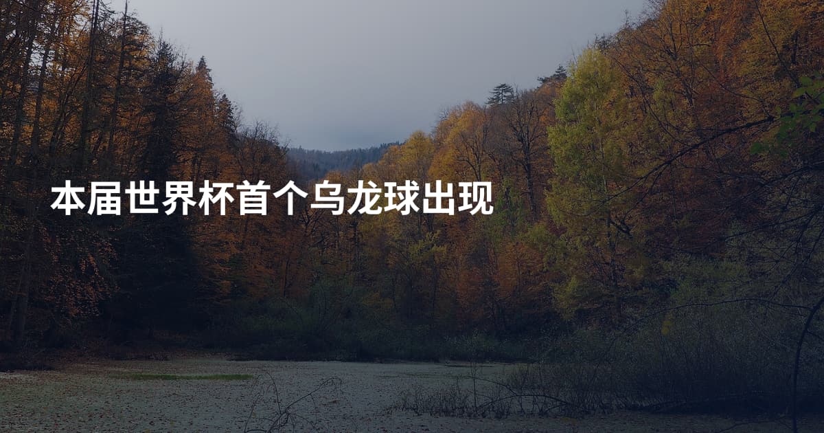 本届世界杯首个乌龙球出现