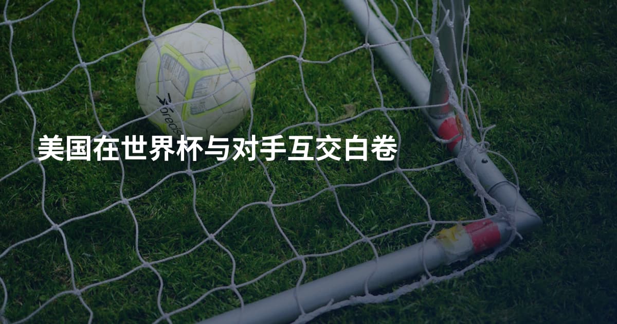 美国在世界杯与对手互交白卷