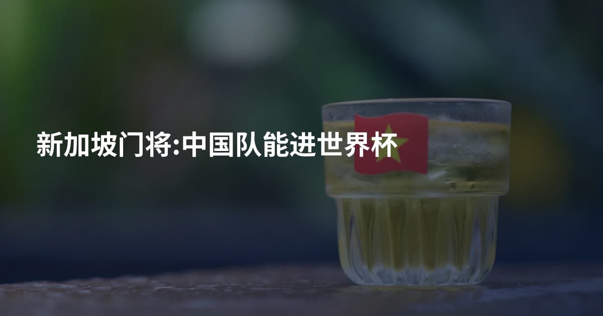 新加坡门将:中国队能进世界杯