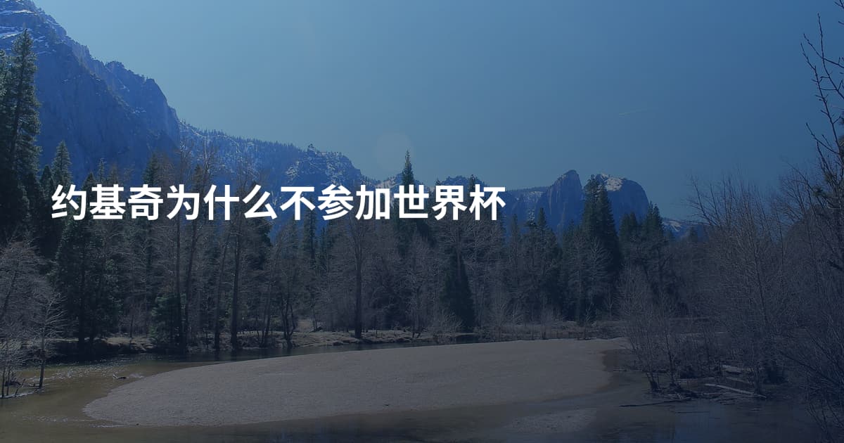 约基奇为什么不参加世界杯