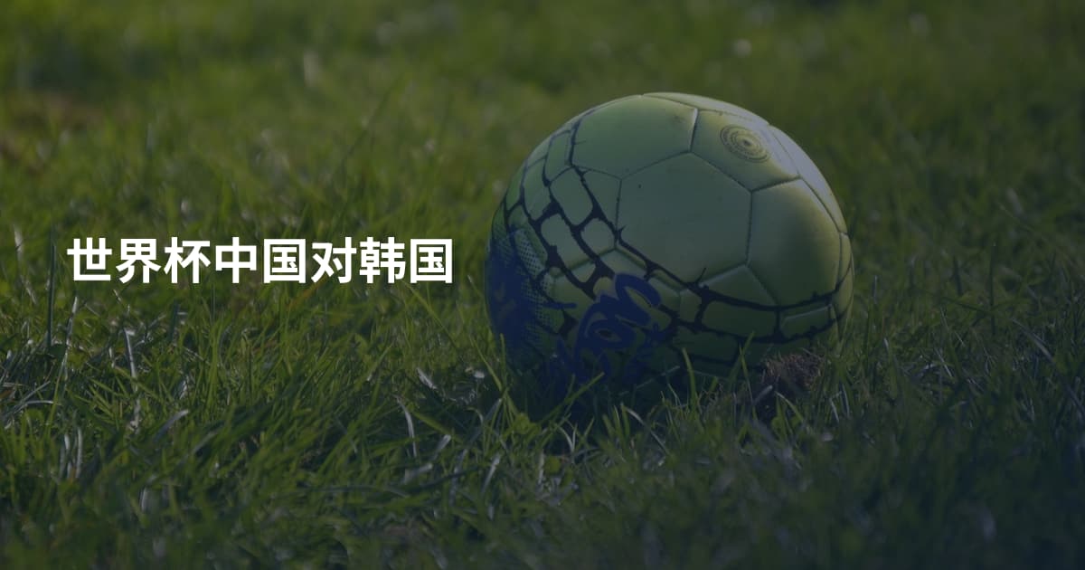 世界杯中国对韩国