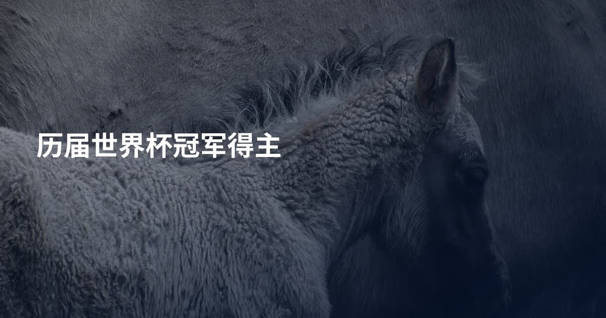 历届世界杯冠军得主