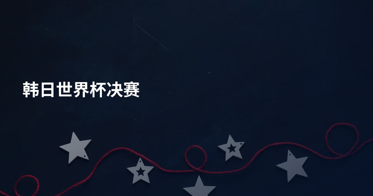 韩日世界杯决赛