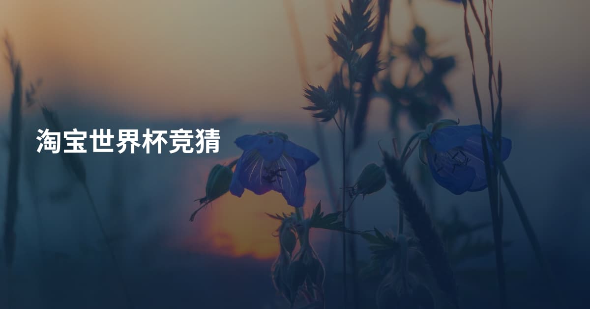 淘宝世界杯竞猜