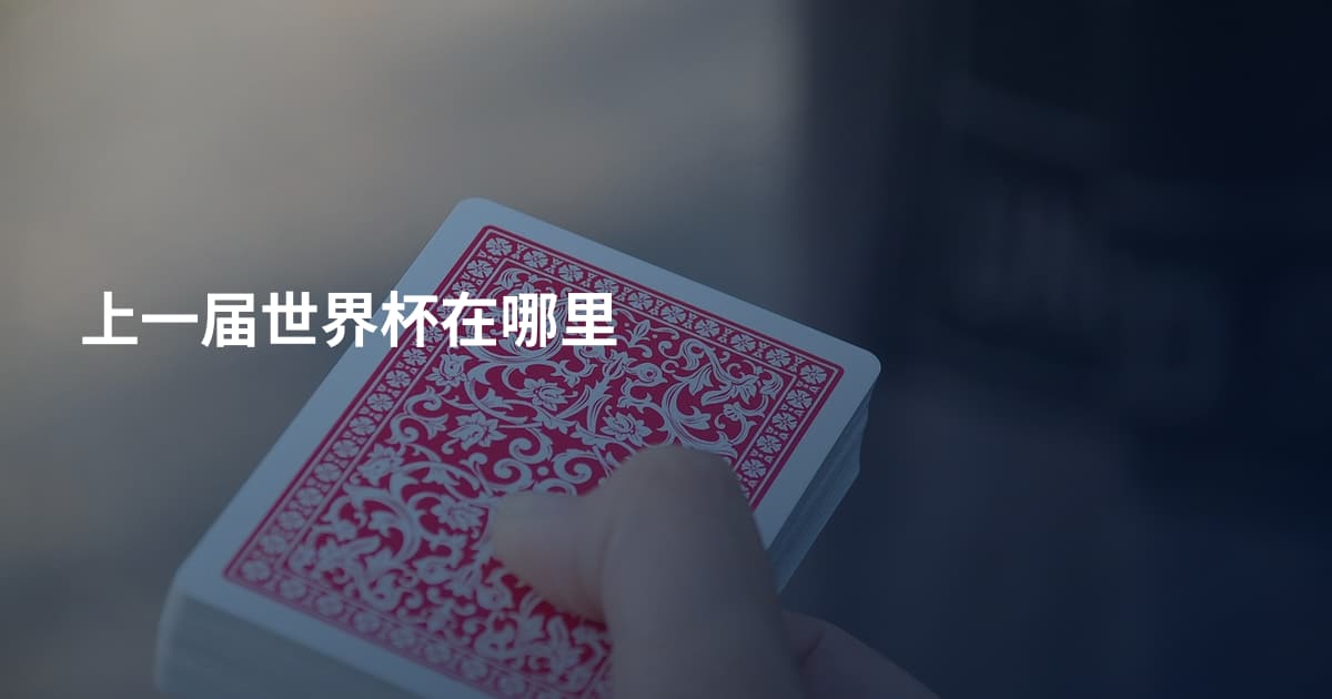 上一届世界杯在哪里