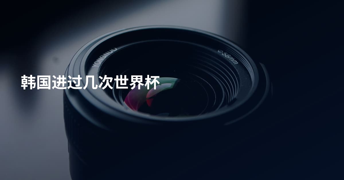韩国进过几次世界杯