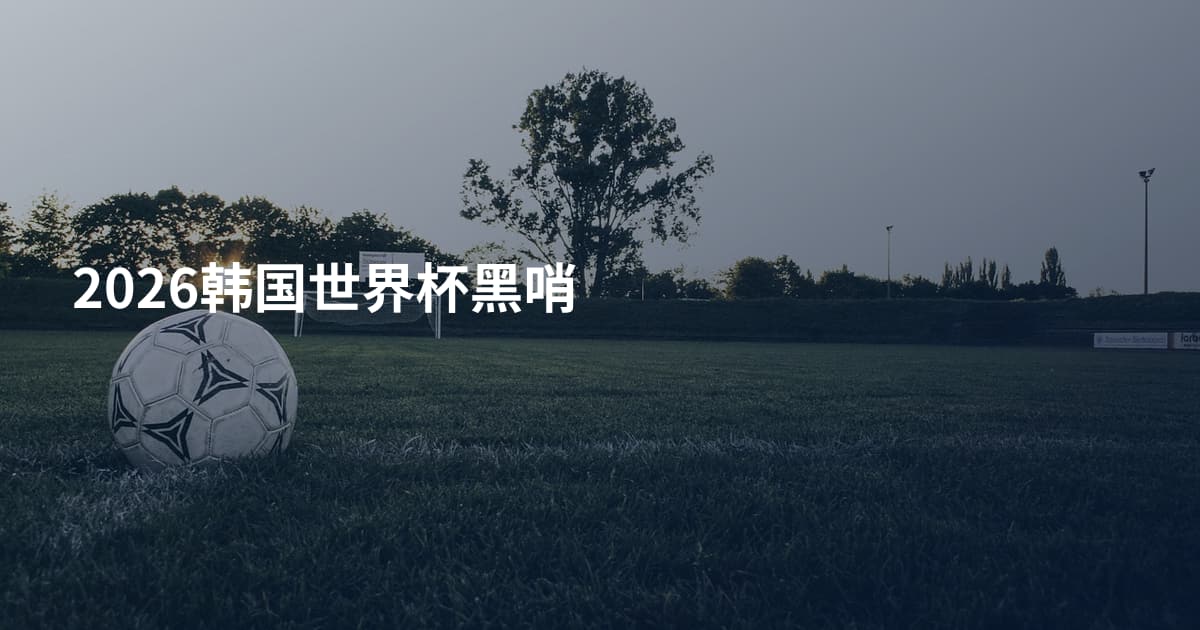 2026韩国世界杯黑哨