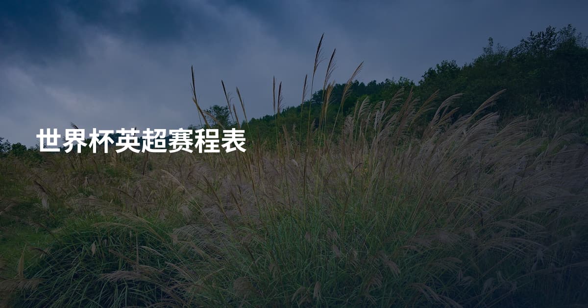 世界杯英超赛程表