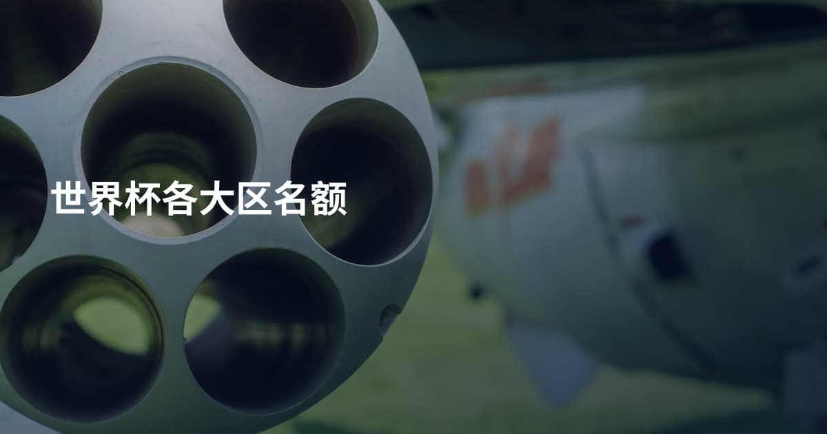 世界杯各大区名额