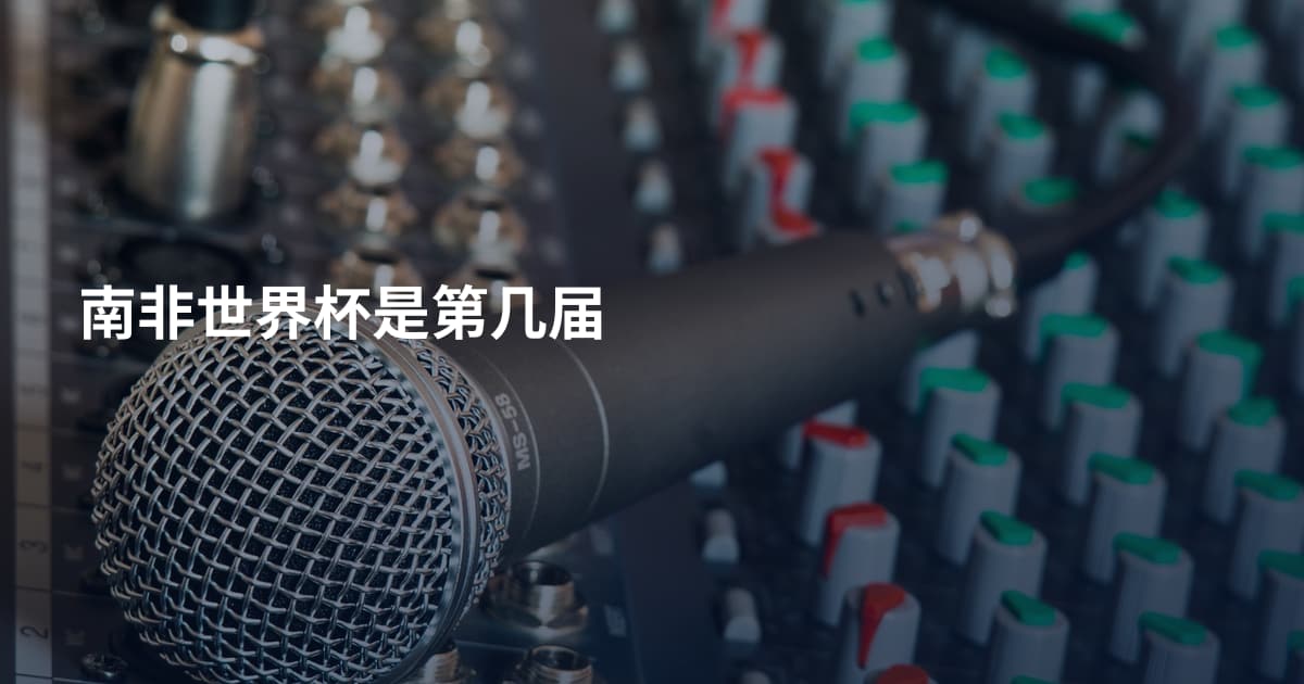 南非世界杯是第几届