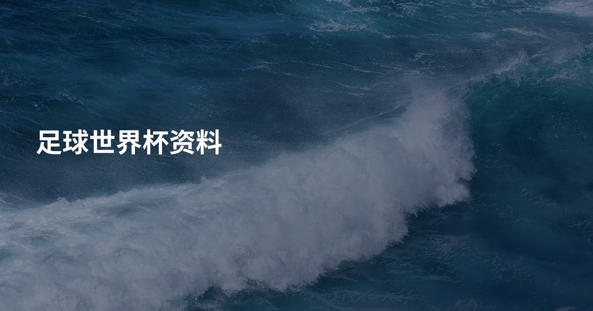 足球世界杯资料