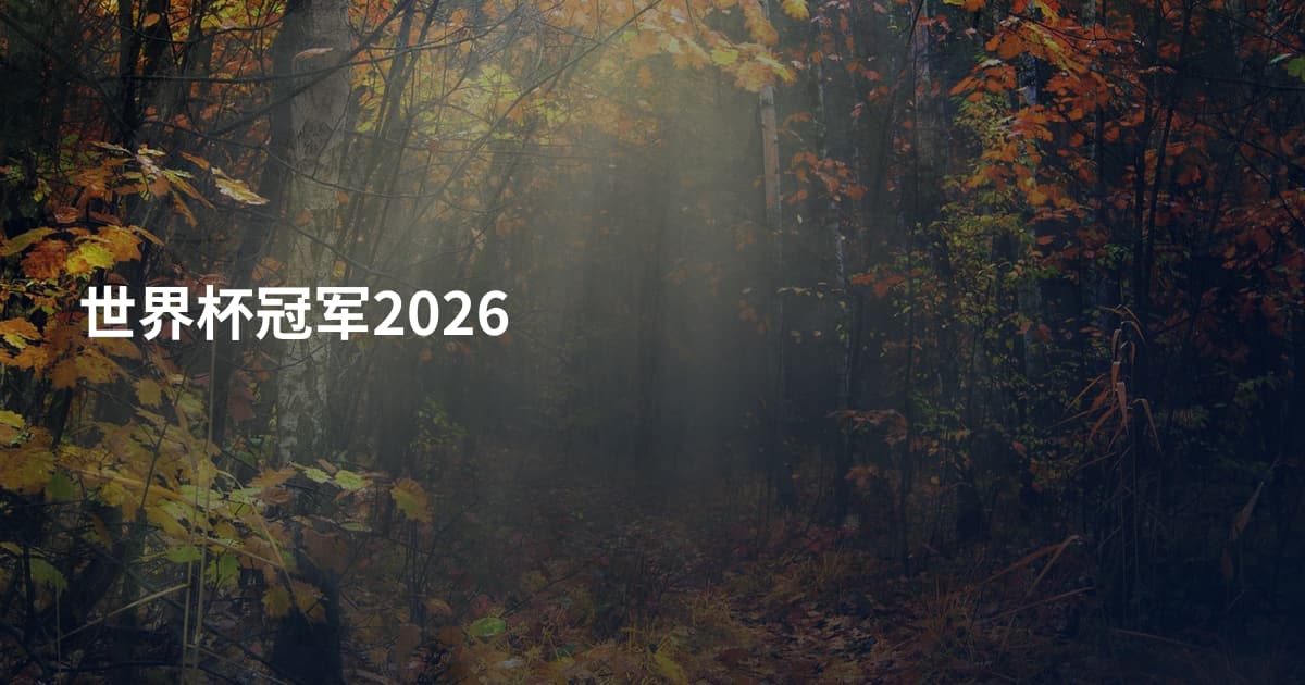 世界杯冠军2026