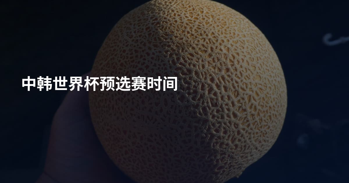 中韩世界杯预选赛时间