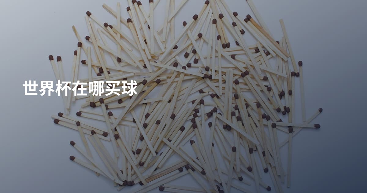 世界杯在哪买球