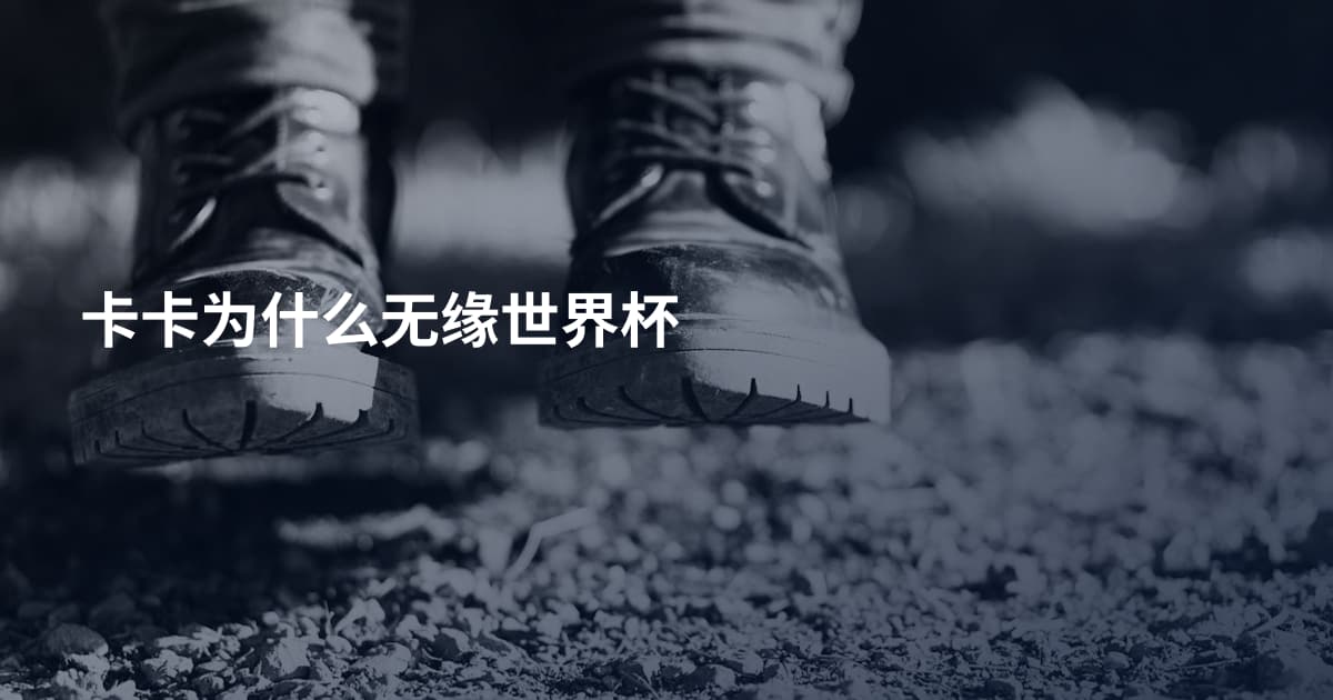 卡卡为什么无缘世界杯