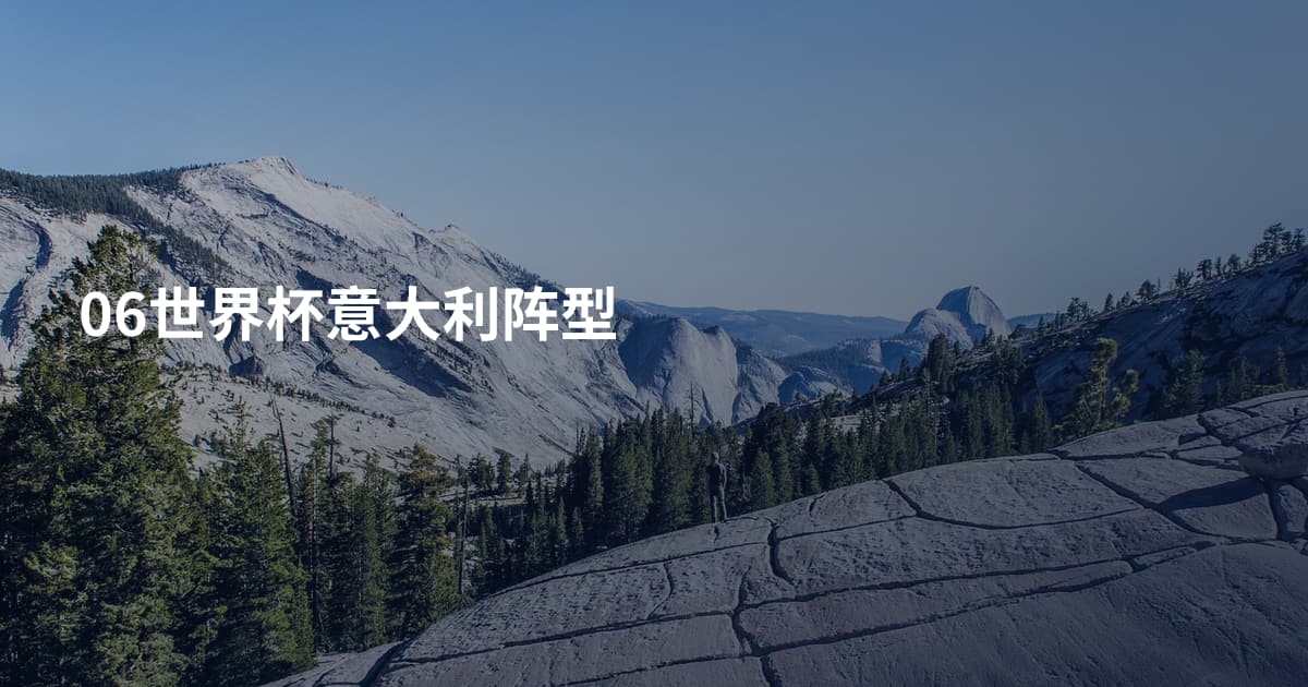 06世界杯意大利阵型