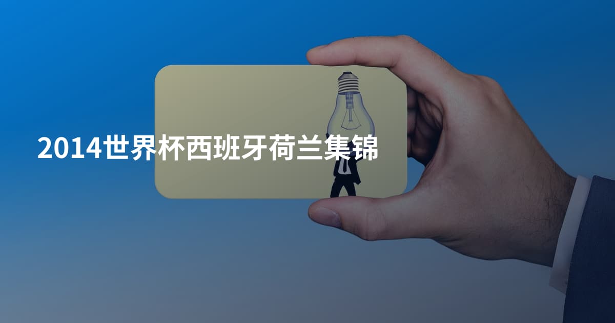 2014世界杯西班牙荷兰集锦