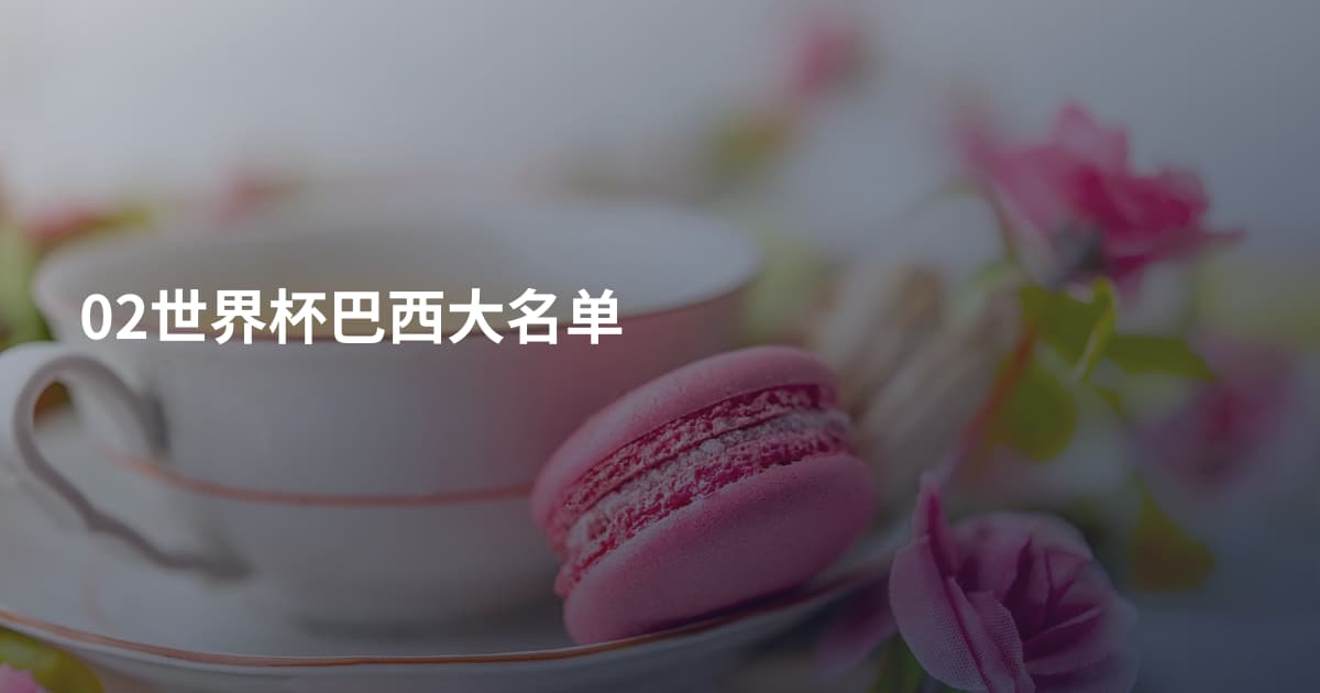 02世界杯巴西大名单