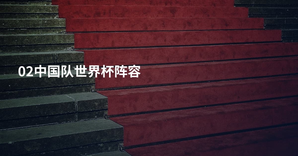 02中国队世界杯阵容