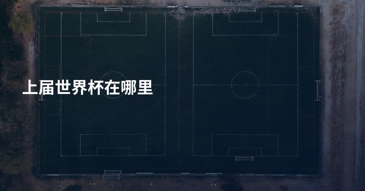 上届世界杯在哪里