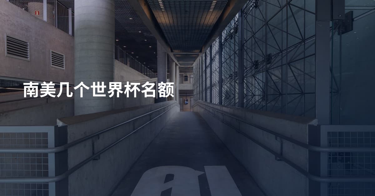 南美几个世界杯名额