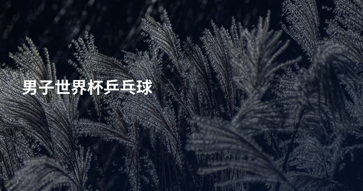 男子世界杯乒乓球