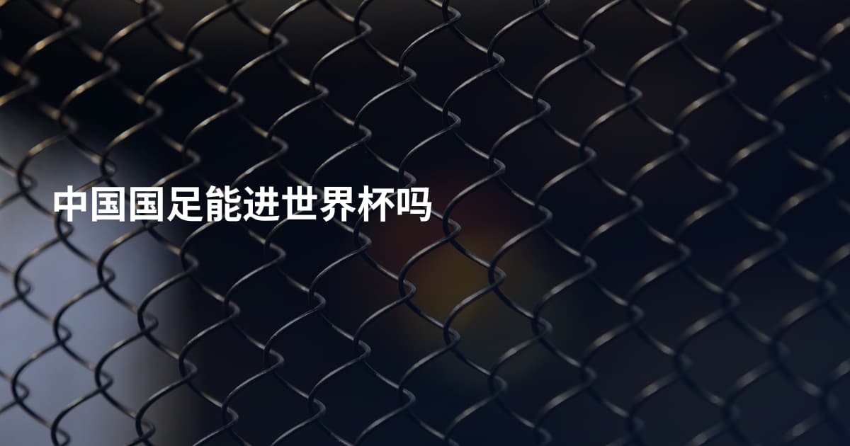 中国国足能进世界杯吗