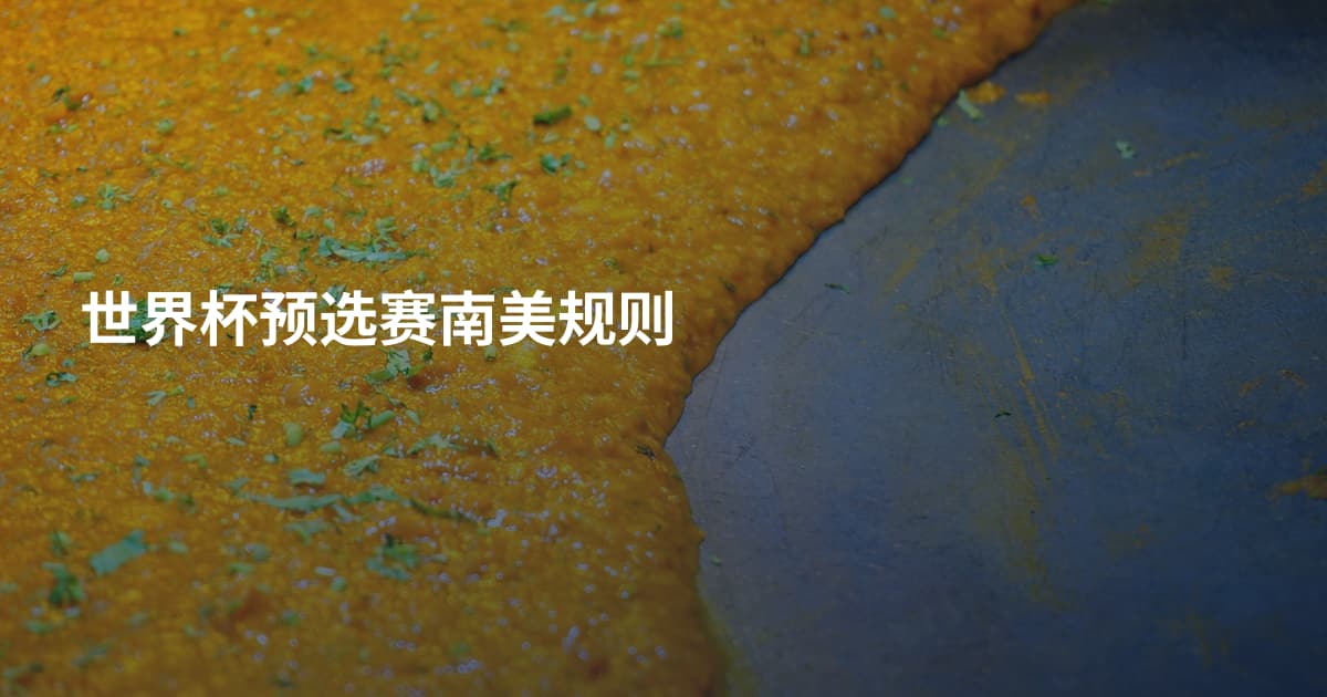 世界杯预选赛南美规则