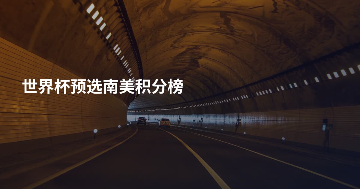 世界杯预选南美积分榜