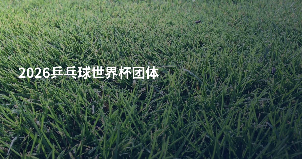 2026乒乓球世界杯团体