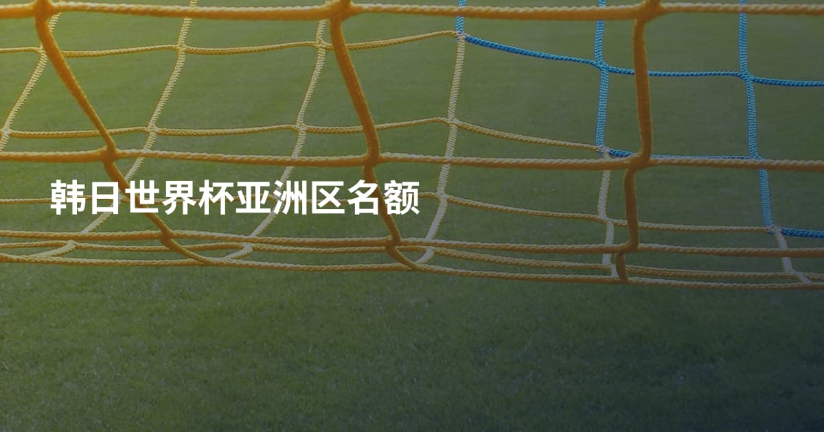 韩日世界杯亚洲区名额