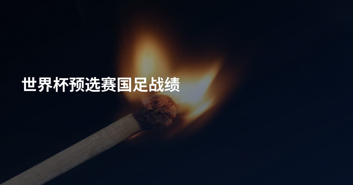 世界杯预选赛国足战绩