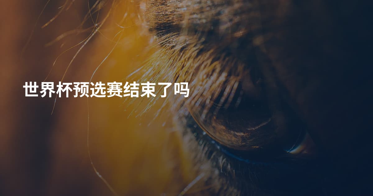 世界杯预选赛结束了吗