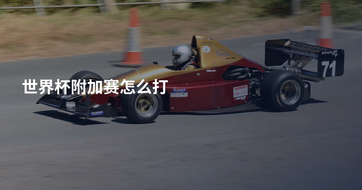 世界杯附加赛怎么打